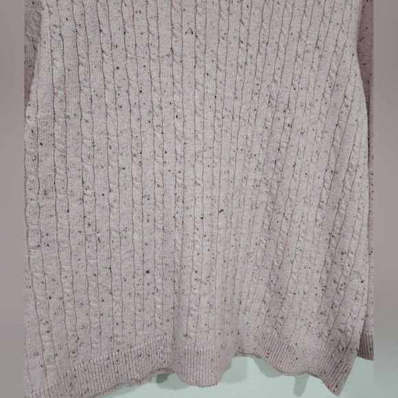 Talbots Woman Pink Cableknit Crewneck Sweater in Size 3X - Picture 7 of 12